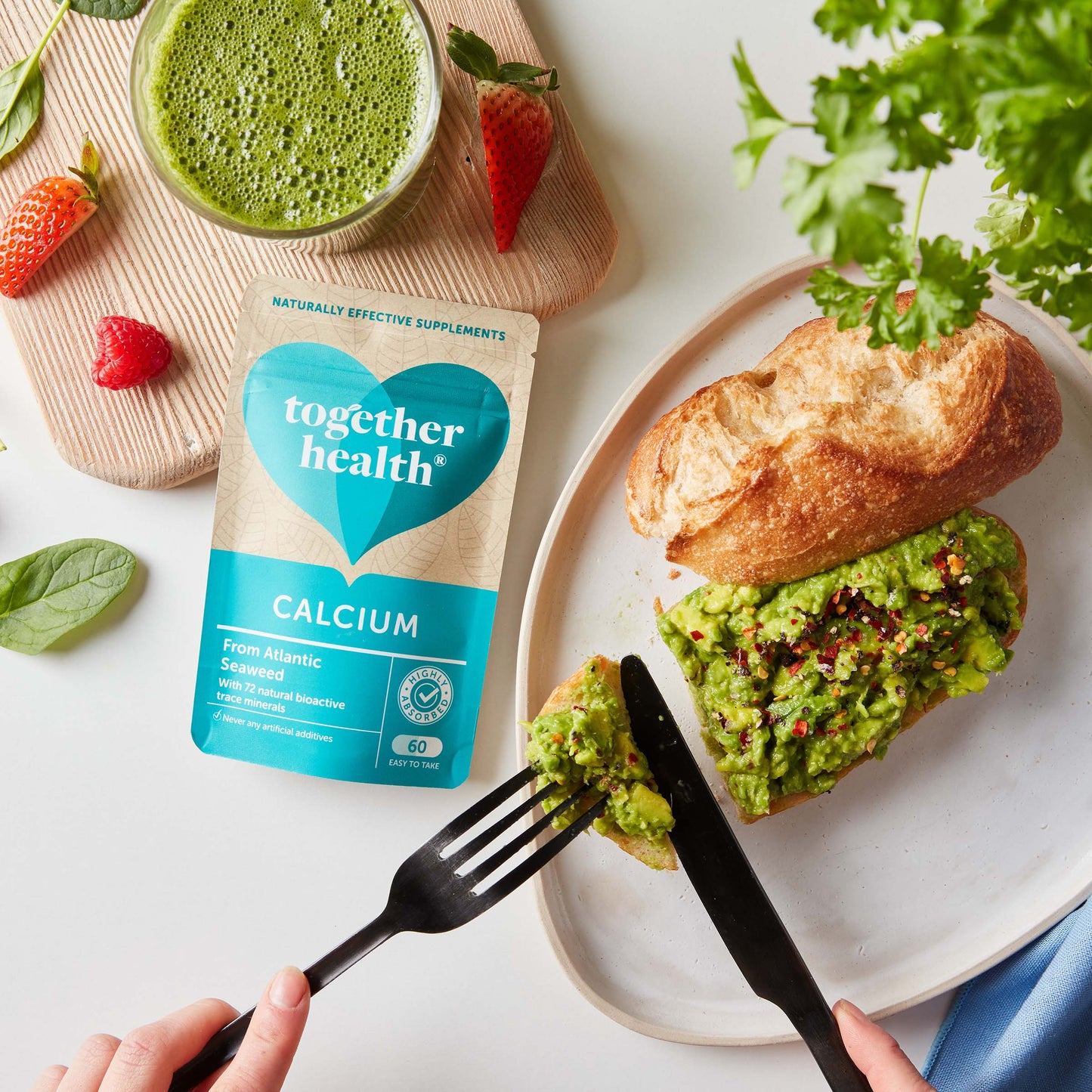 Calcium – Vegan Calcium Supplement – 60 Capsules Together health