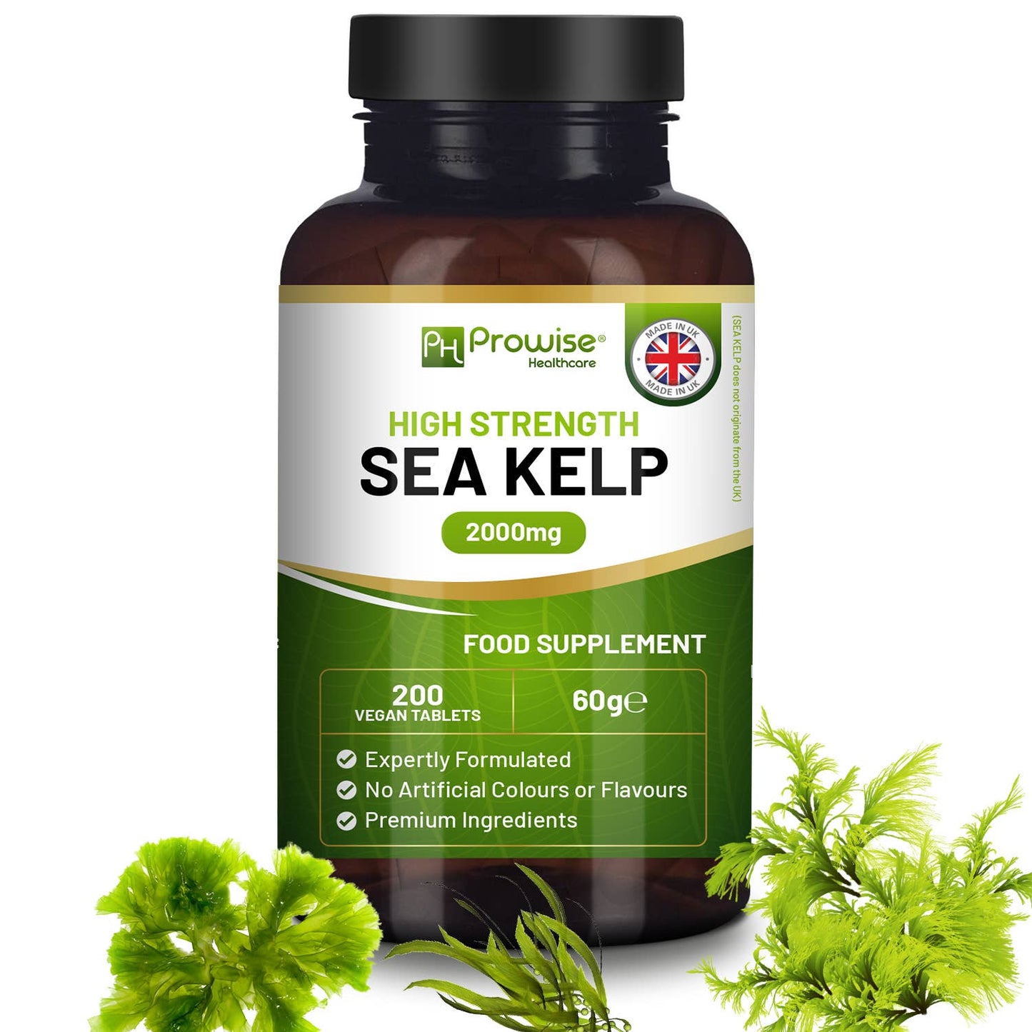 Sea Kelp 2000mg 200 Vegan Tablets | Natural Source of Iodine