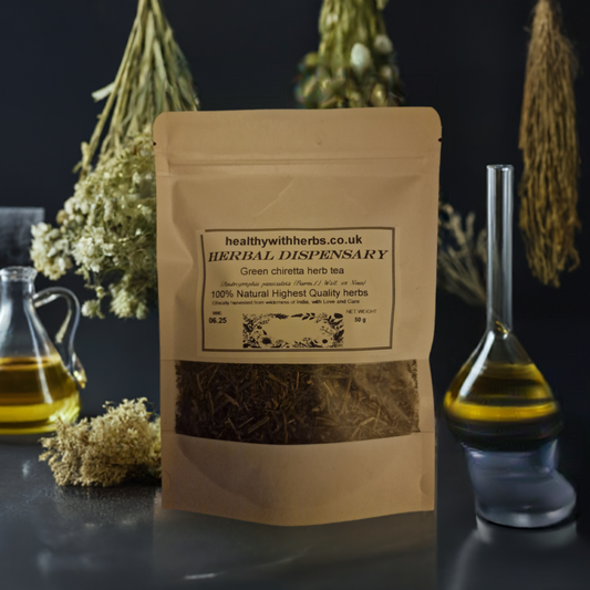 Zipped Package with Andrographis herb, loose herbal tea, an herbal remedy