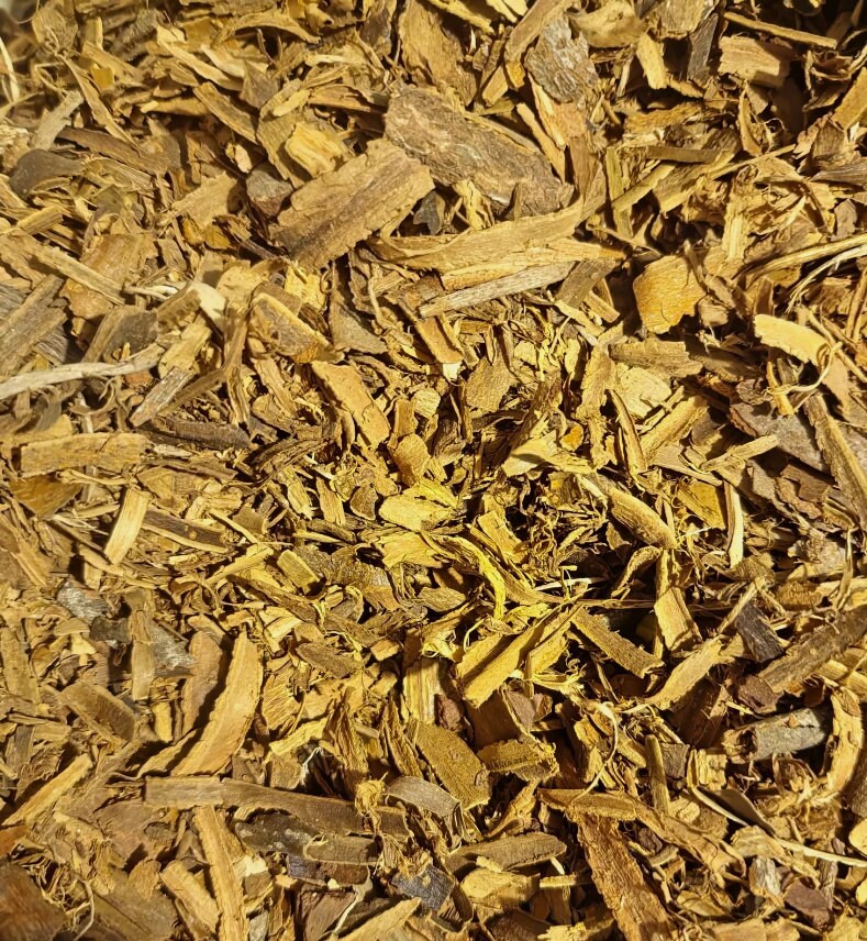 close up of dried and cut Cassia Cinnamon bark, an loose herbal tea from Botanical Remedies herbal dispensary