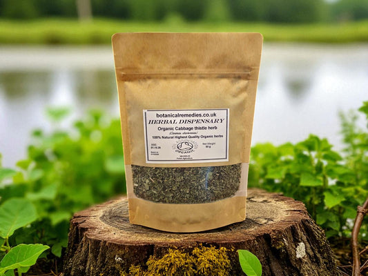 50 grams Package with Organic cabbage thistle from Botanical Remedies herbal dispensary, an herbal remedy, Loose herbal tea