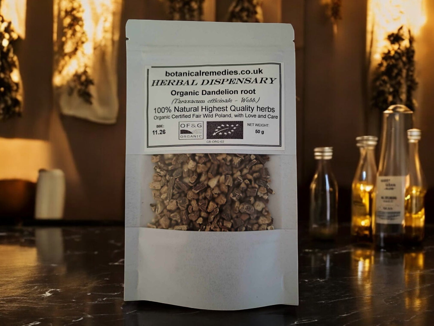 Organic Dandelion root from Botanical Remedies