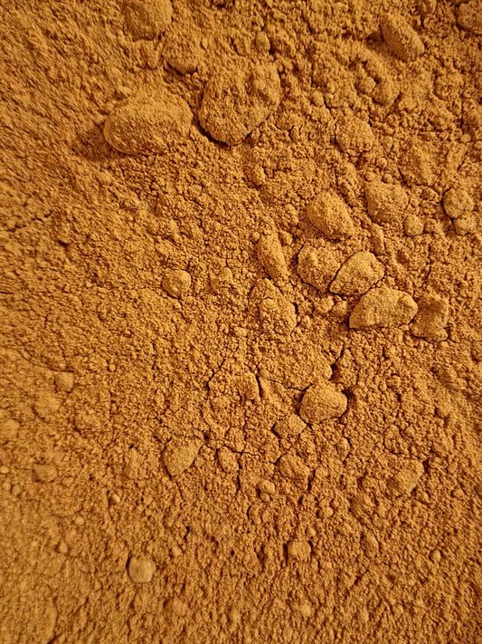 Close-up of Organic Maca podwer from Botanical Remedies herbal dispensary, an herbal remedy, adaptogen, superfood