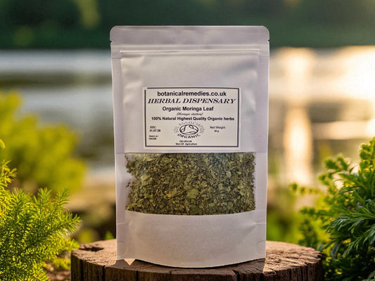 Organic Moringa leaf package, an herbal remedy and superfood