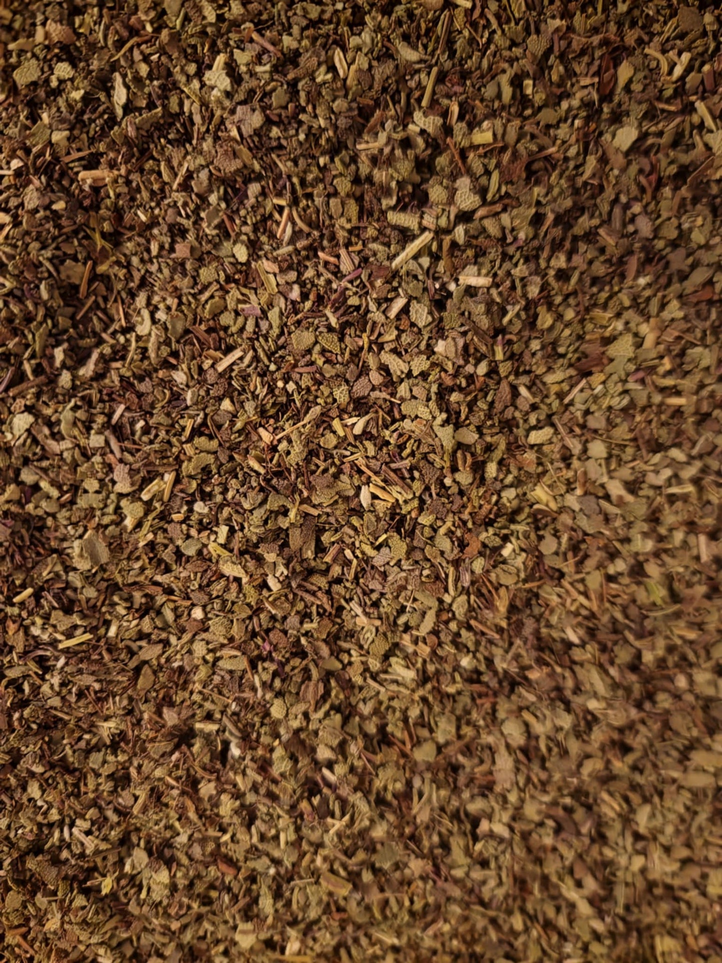 Close-up of dried and cut Organic Sage leaf, an herbal remedy