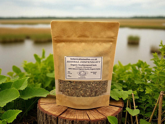 50 grams Package with Organic Southernwood herb from Botanical Remedies herbal dispensary, an herbal remedy, loose herbal tea