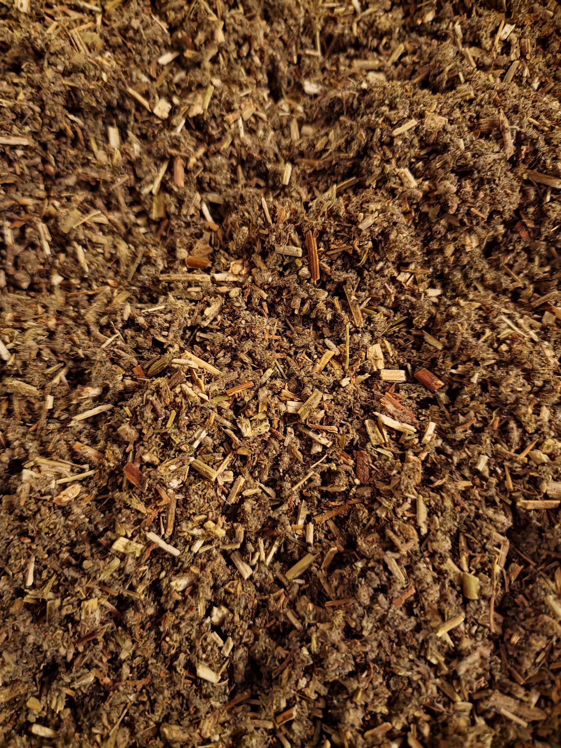 Close-up of Organic White Horehound herb, an herbal remedy, loose herbal tea