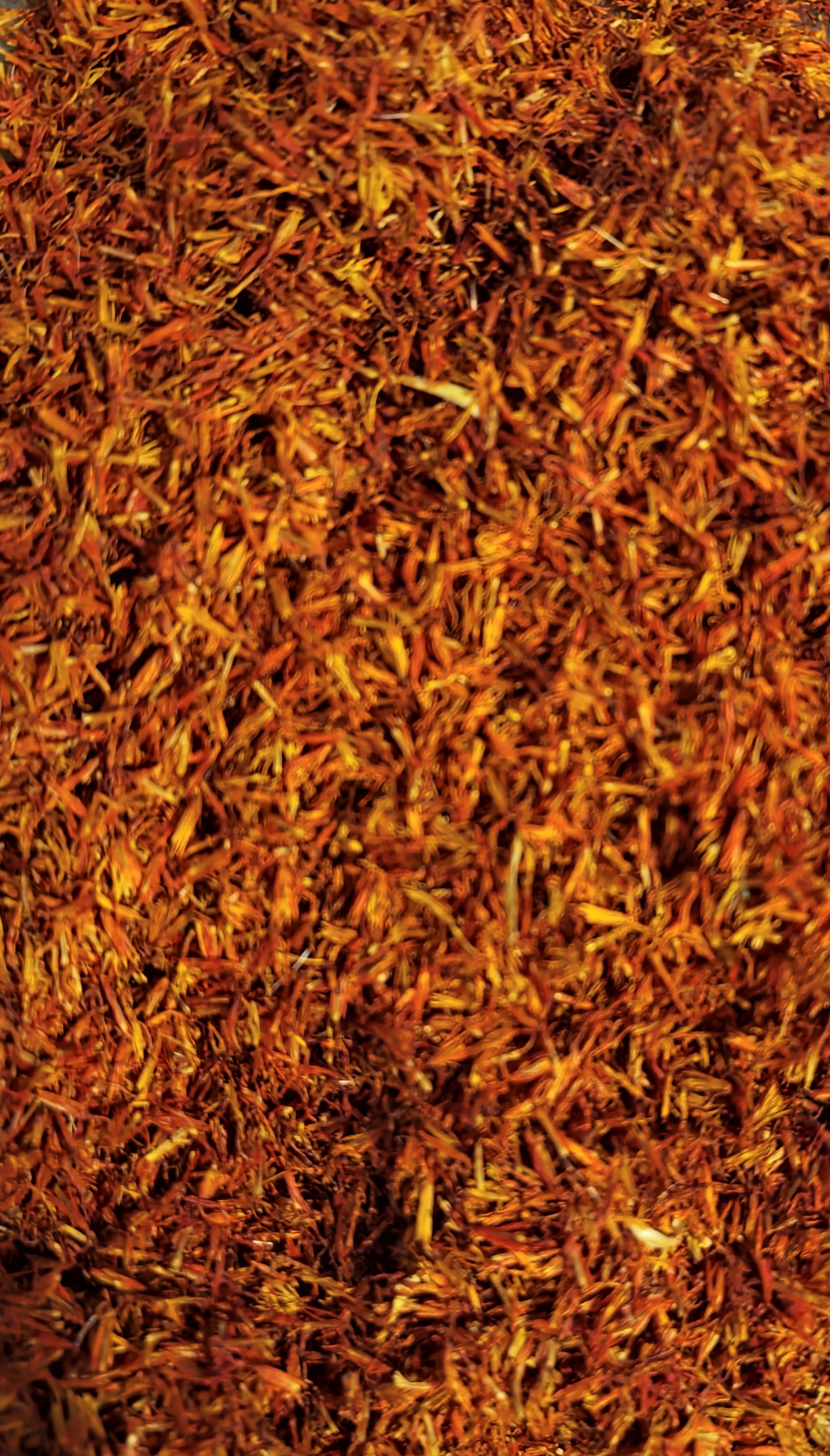 close up of Safflower petals, loose herbal tea, an herbal remedy