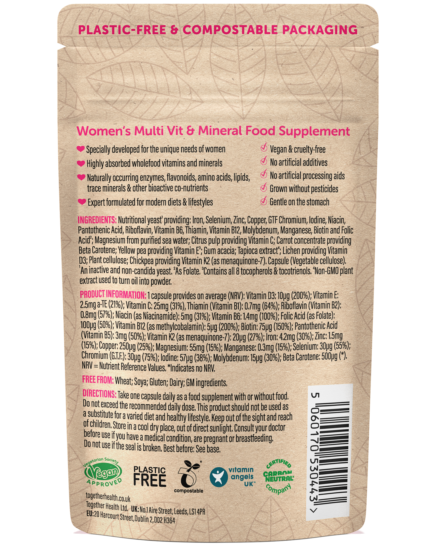 Women’s Multivitamin – Vegan – 30 Capsules - Together Health