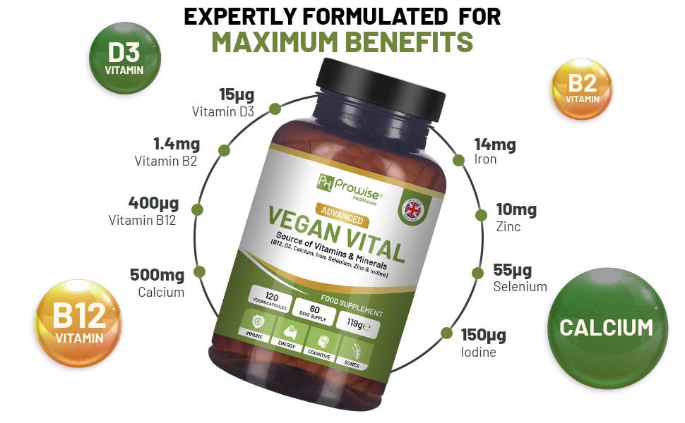Vegan Vital Multivitamins 120 Capsule - Prowise Healthcare