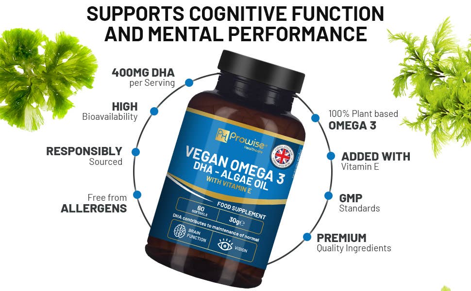 Prowise Vegan Omega-3 DHA from Algae Oil 60 Softgels