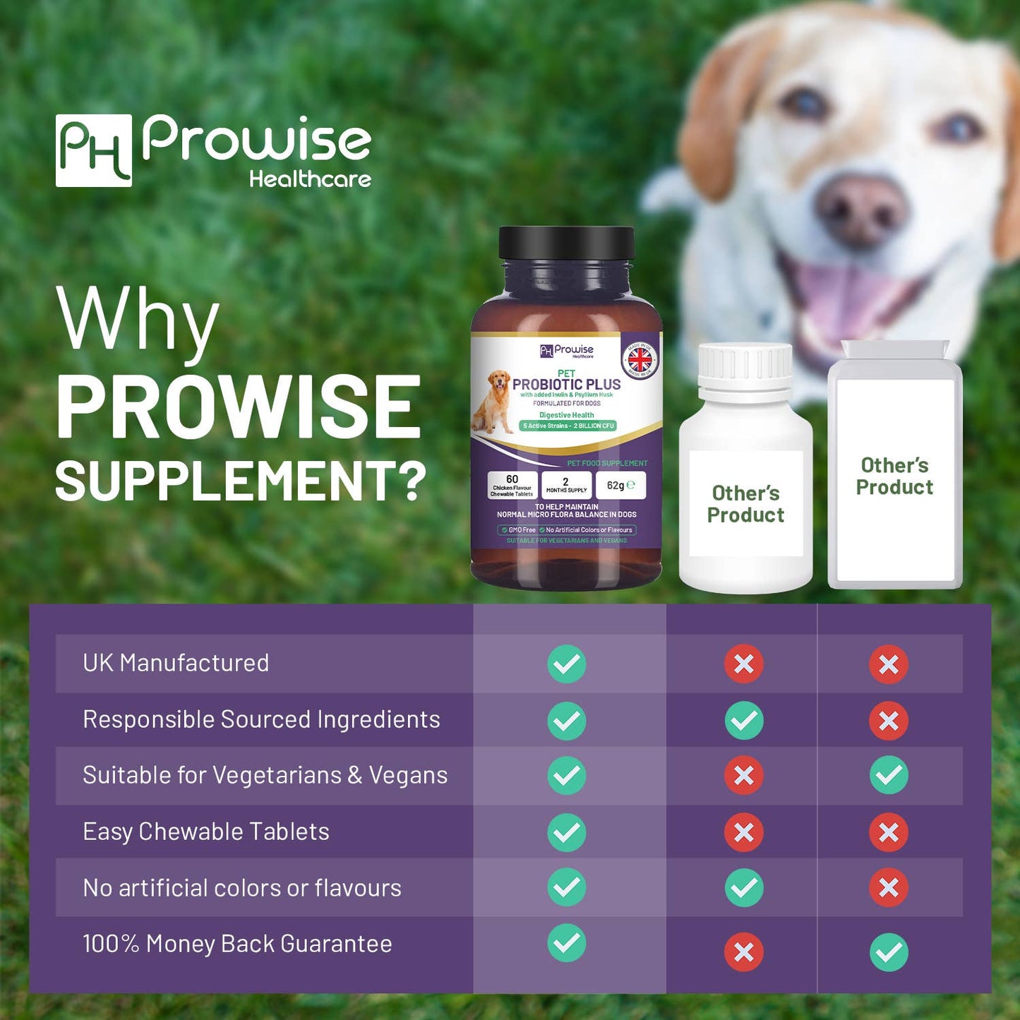 Pet Probiotic Plus with Added Inulin & Psyllium Husk 2 Billi