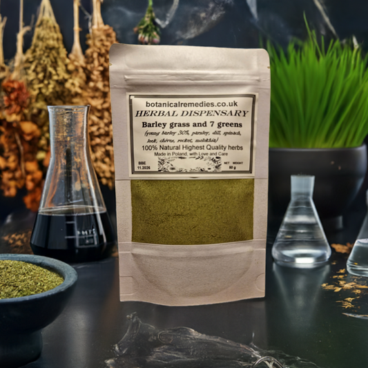 Young Barley grass and 7 greens superfood Lab-proven Quality and Purity