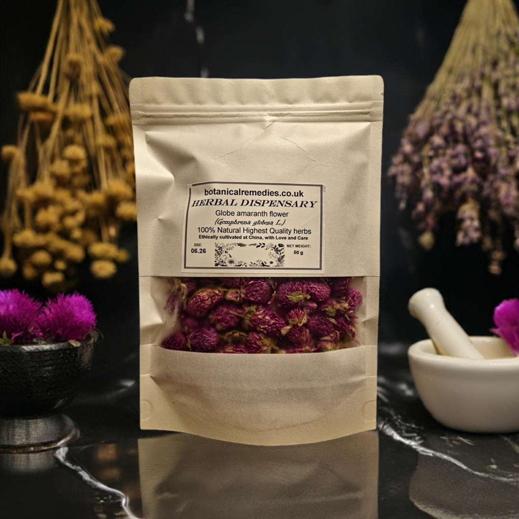 Globe amaranth flower tea (Gomphrena globosa L.) Lab proven Quality and Purity