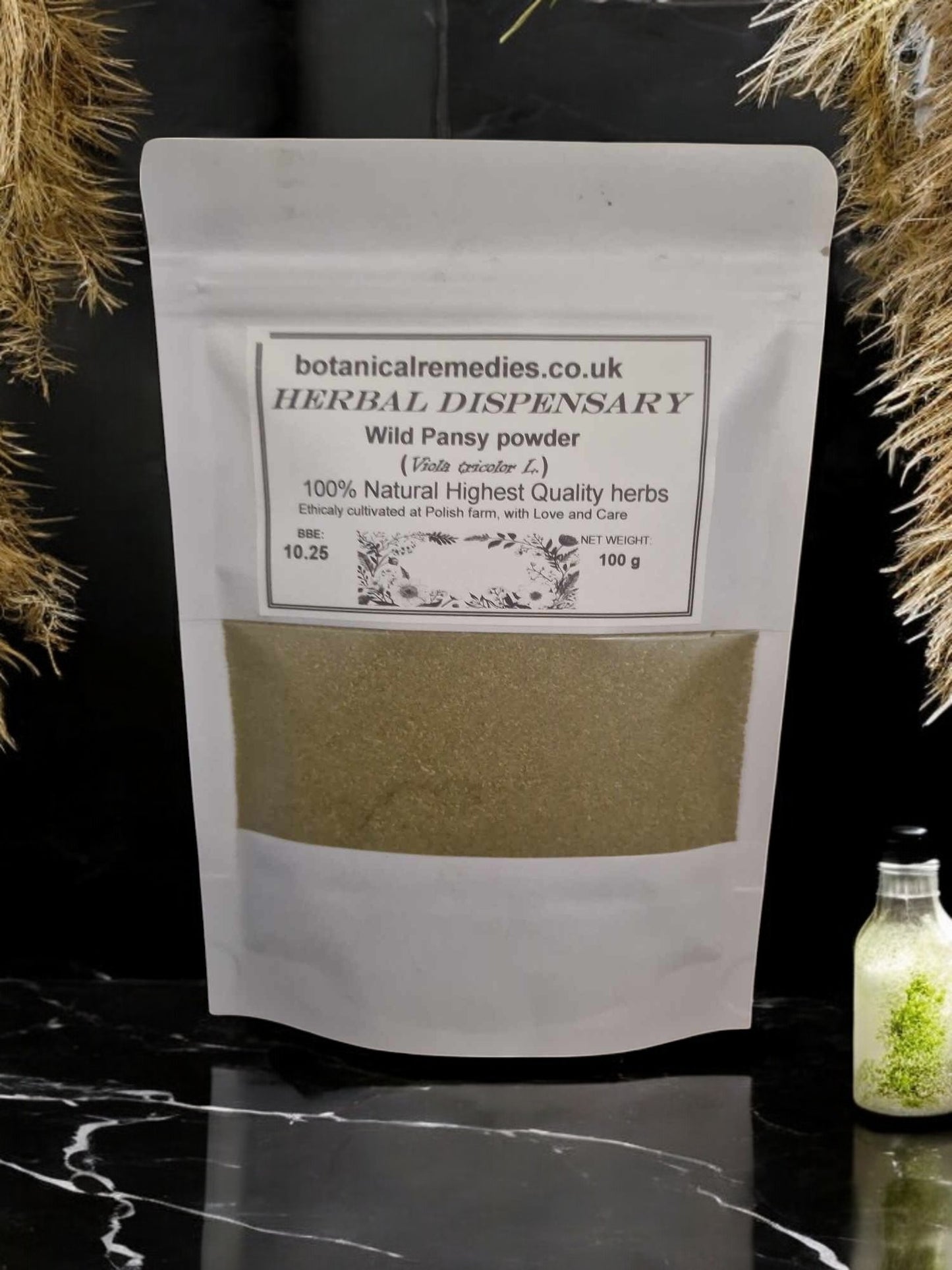 Wild pansy herb powder (Viola tricolor L.) lab-proven Quality and Purity
