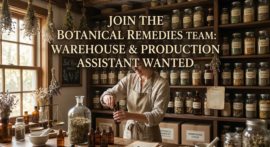 Join the Botanical Remedies Team: Warehouse & Production Assistant Wanted