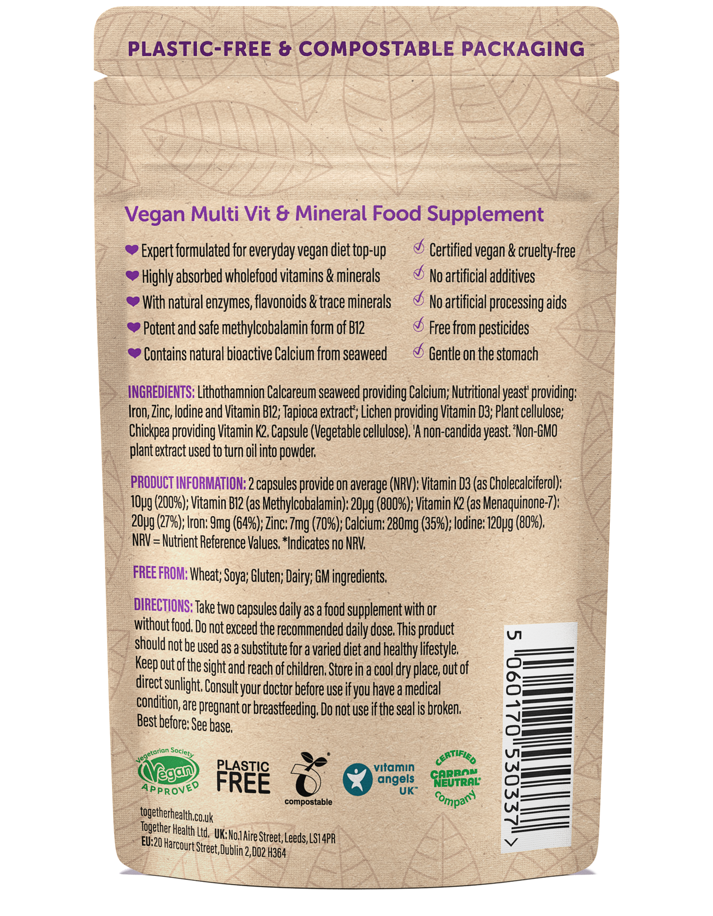 Vegan Multi – Vegan Supplement - 60 Capsules