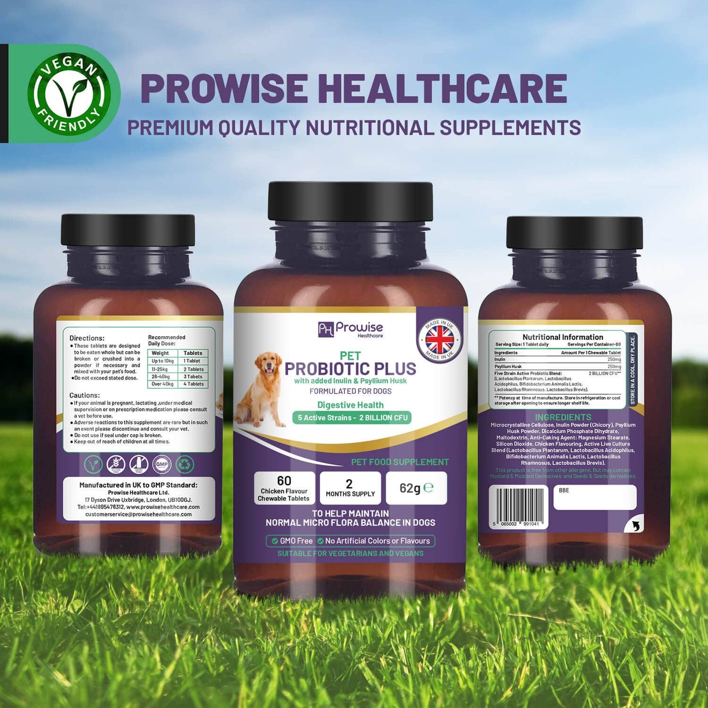 Pet Probiotic Plus with Added Inulin & Psyllium Husk 2 Billi