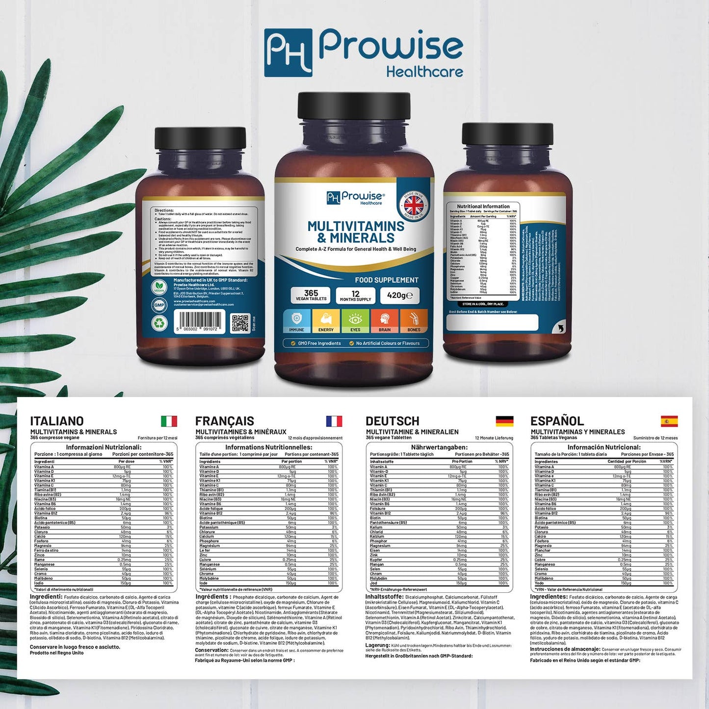 A-Z Multivitamins & Minerals l 365 Vegan Multivitamin Tablet