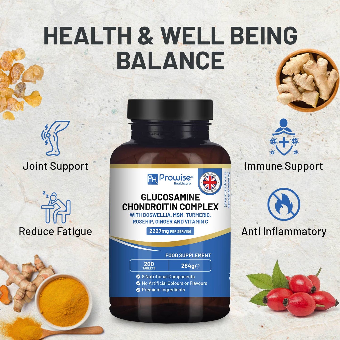 Glucosamine and Chondroitin Complex 200 High Strength Tablet