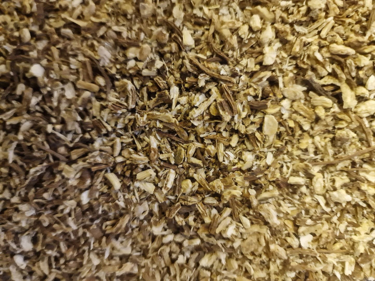 Angelica root dried and cut, loose herbal tea, an herbal remedy from Botanical Remedies herbal dispensary