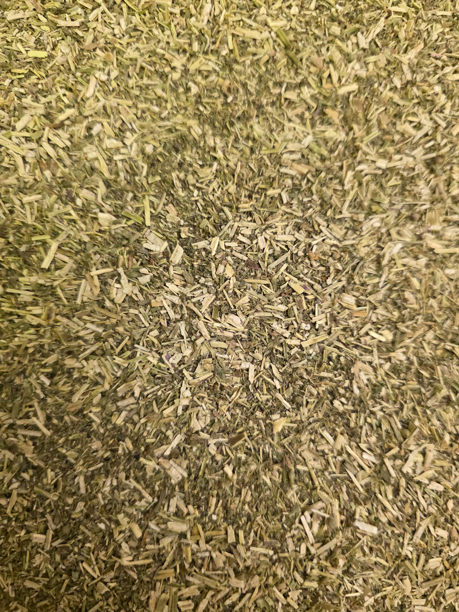 Close-up of dried and cut Catnip herb, an herbal remedy from Botanical Remedies herbal dispensary, loose herbal tea with very strong aroma