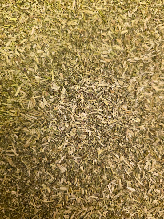 Close-up of dried and cut Catnip herb, an herbal remedy from Botanical Remedies herbal dispensary, loose herbal tea with very strong aroma