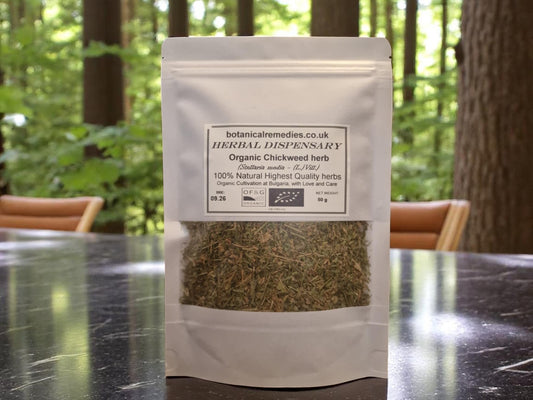 Package with organic Chickweed herb