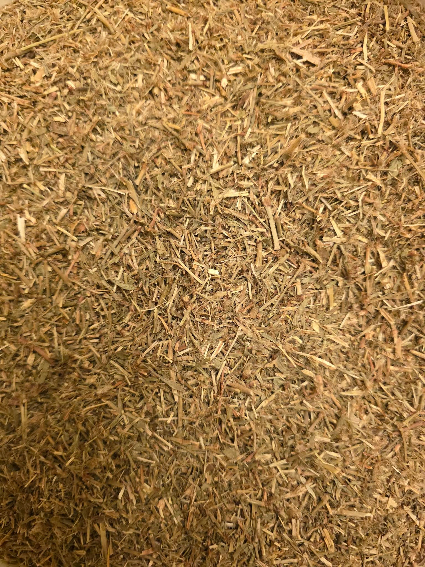 Close-up dried and cut Couch grass root, an herbal loose tea supporting urinary wellbeing