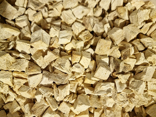 Kudzu root white, dried and cut, loose herbal tea, an herbal remedy