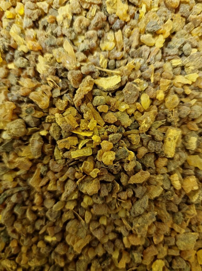 close up of Myrrh resin pieces, an herbal remedy from Botanical Remedies herbal dispensary