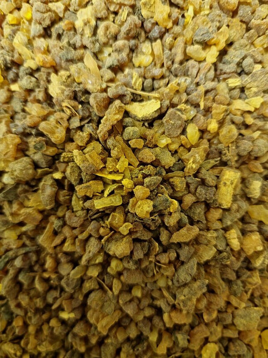 close up of Myrrh resin pieces, an herbal remedy from Botanical Remedies herbal dispensary