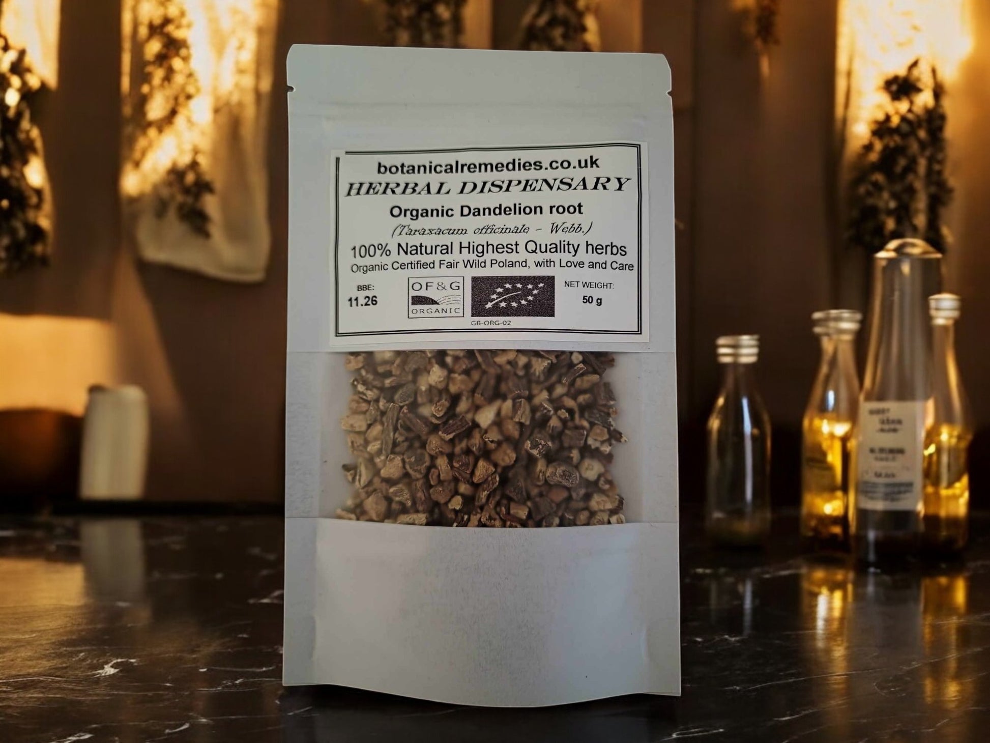 Organic Dandelion root from Botanical Remedies