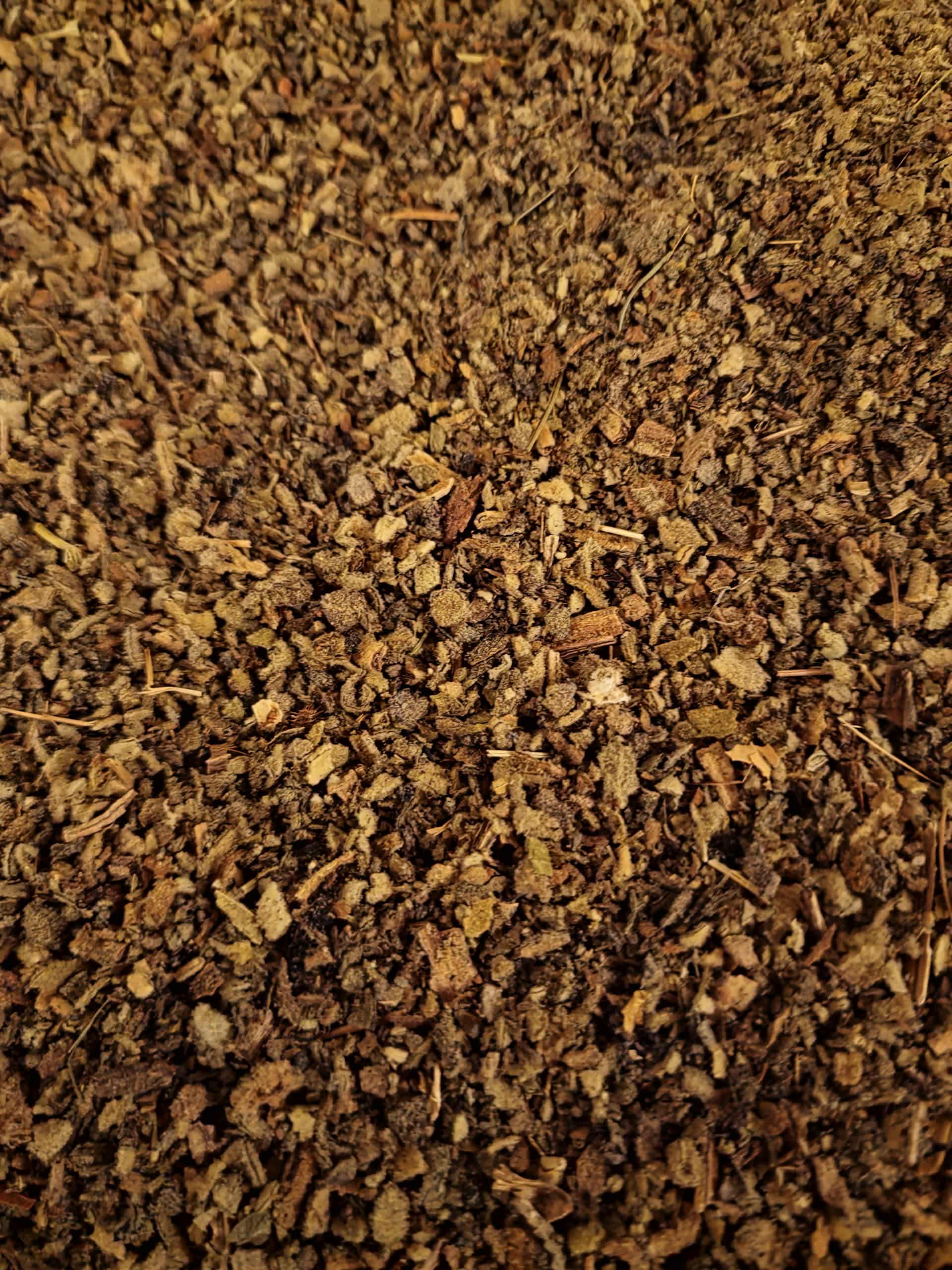 Close-up of Organic Mullein herb, an herbal remedy from Botanical Remedies herbal dispensary, loose herbal tea