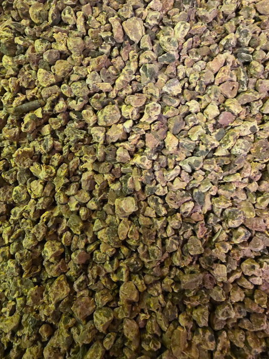 Close-up of dried and cut Organic Tormentil root, an premium herbal remedy from Botanical Remedies herbal dispensary, loose herbal tea