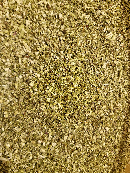 close up of dried and cut Purple Coneflower herb