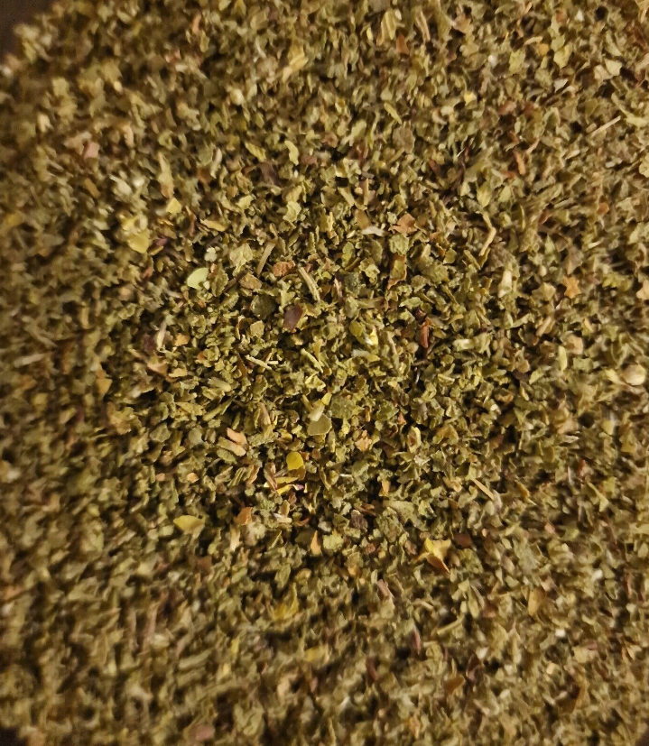 close up of dried and cut Rock rose leaves