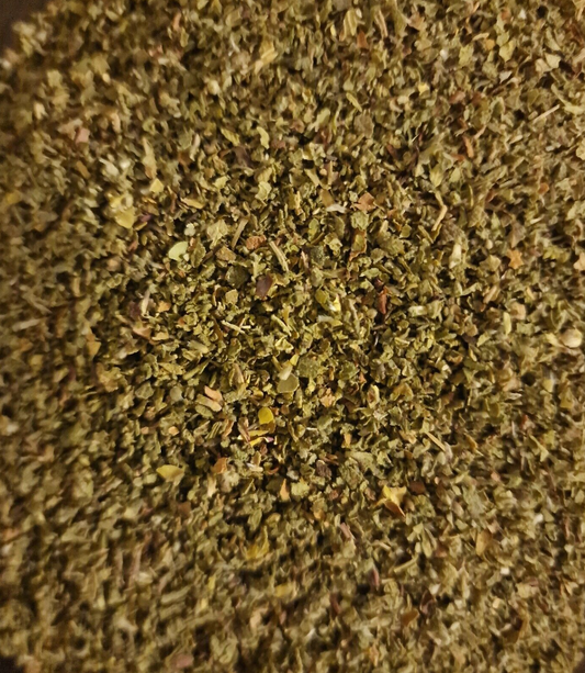 close up of dried and cut Rock rose leaves