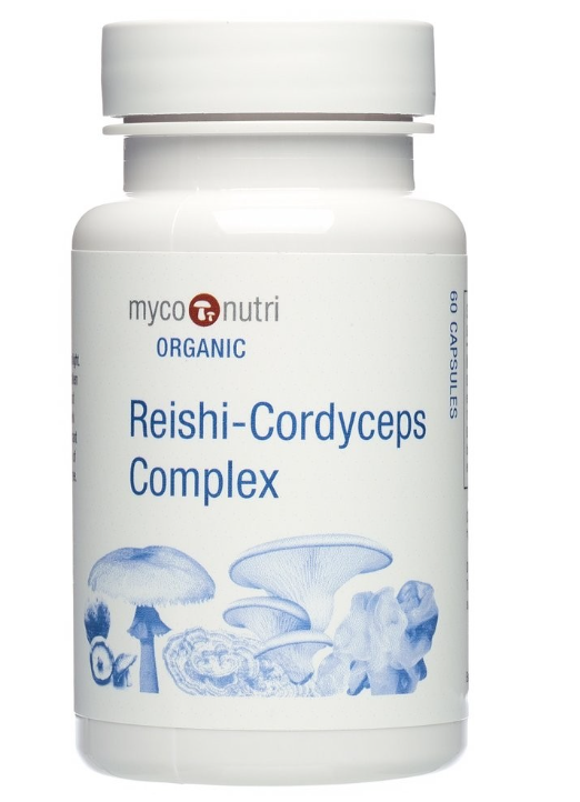 Myconutri Organic Reishi Cordyceps Complex Mushroom Capsules (60 vegan caps)