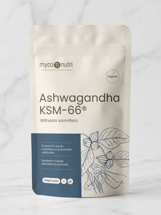 MycoNutri Organic Ashwagandha KSM-66® Powder (100g)