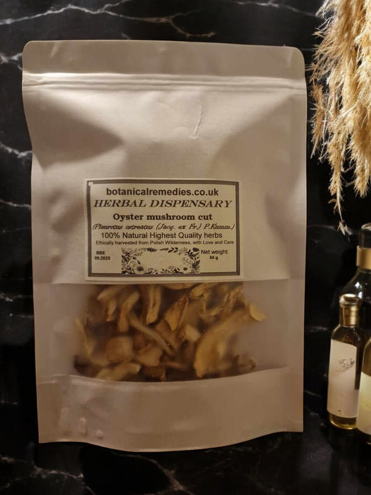 Oyster mushroom cut (Pleurotus ostreatus (Jacq. ex Fr.) P.Kumm) Lab-proven Quality and Purity